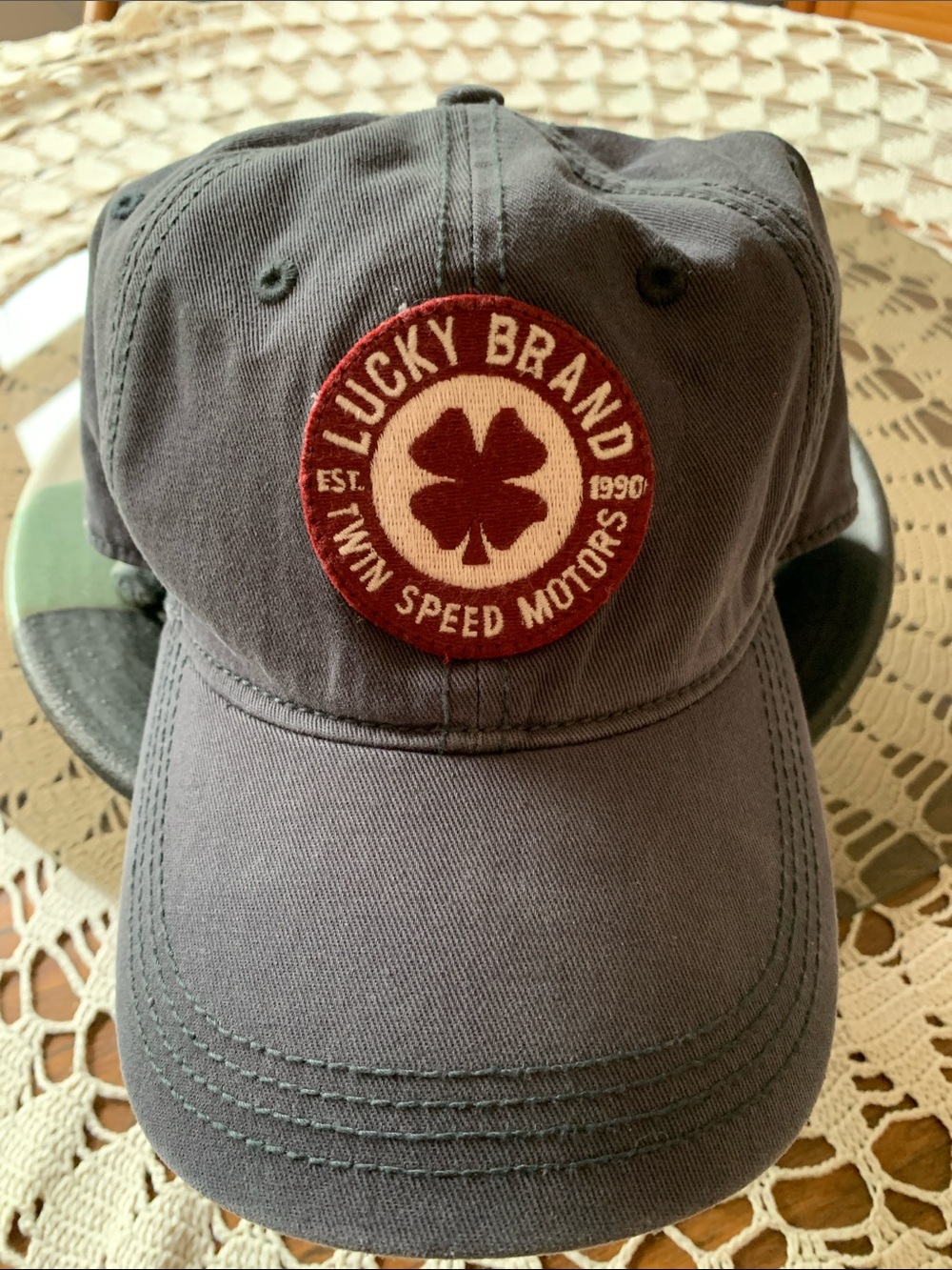 Lucky Brand Charcoal Cotton Hat with Branded Tag